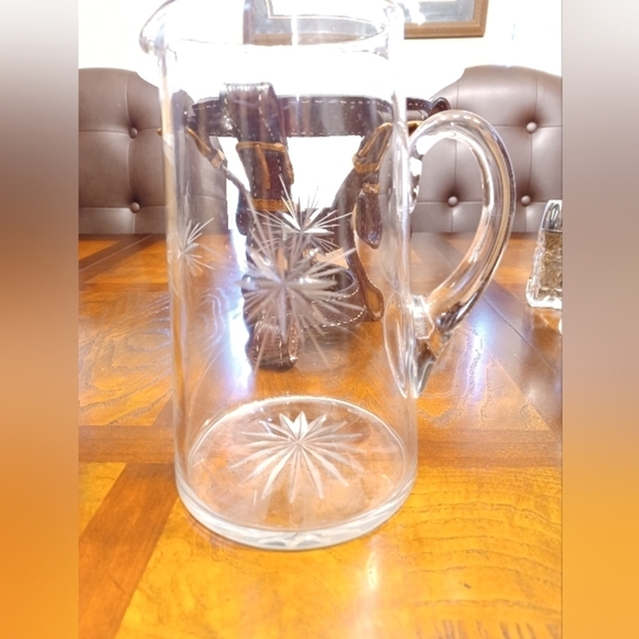 Vintage cut crystal pitcher - Picture 3 of 3